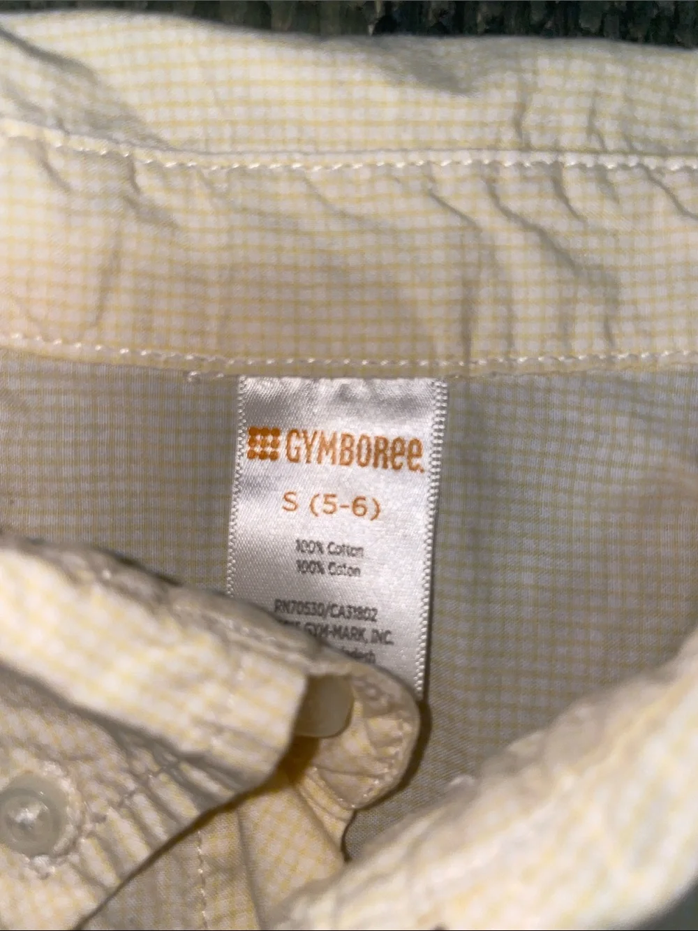 Gymboree Cream Button-Down Long Sleeve Shirt